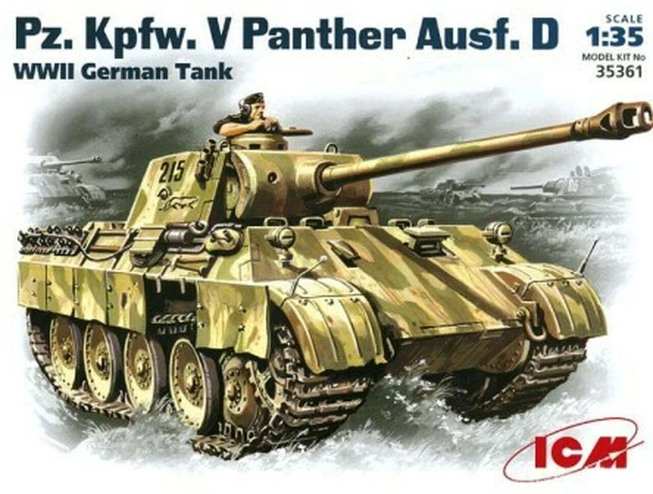 Pz.Kpfw.V Panther Ausf.D WWII German Tank 1/35 ICM Models