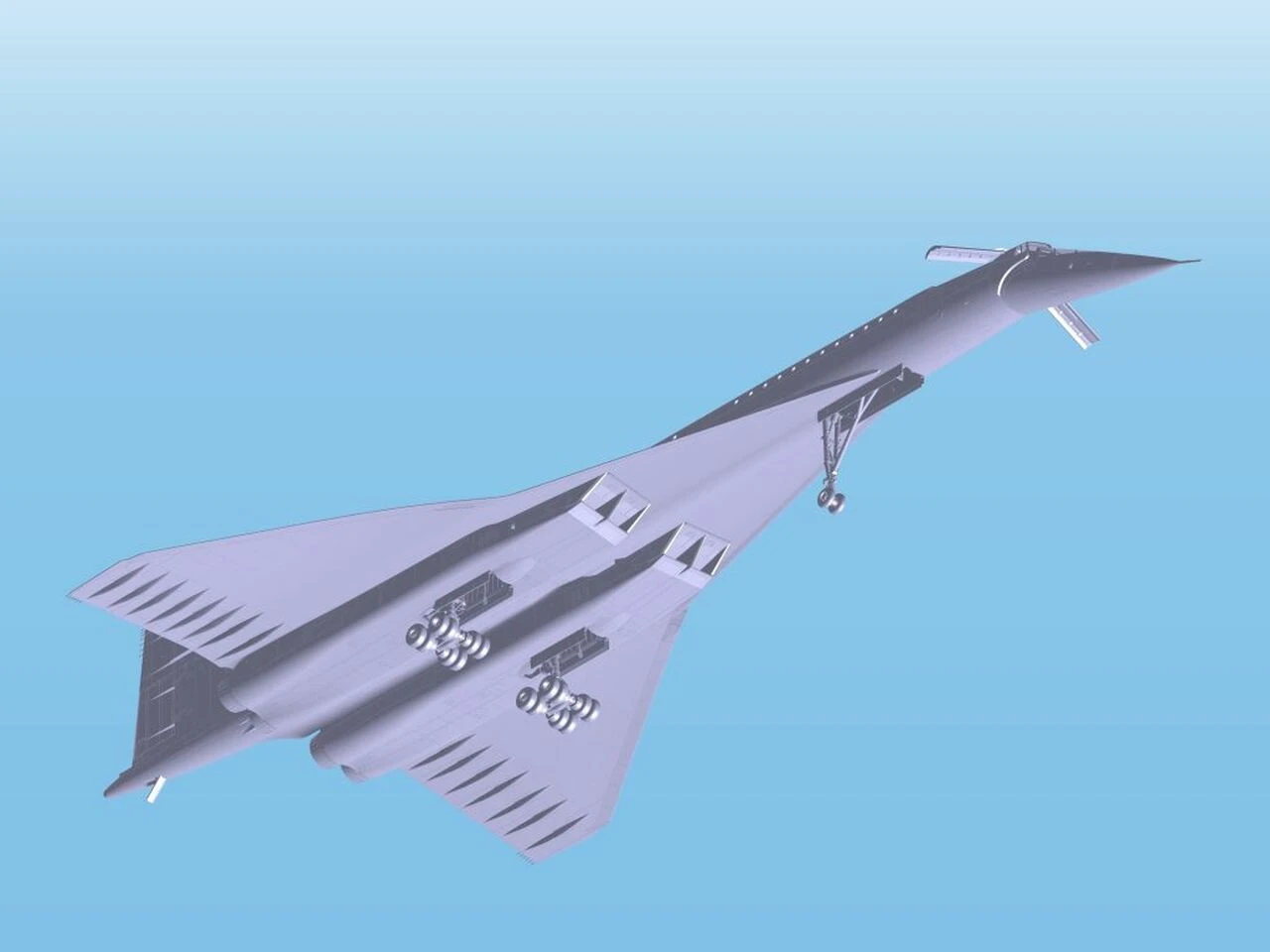 Tu-144 Soviet Supersonic Passenger Aircraft 1/144 ICM Models - Image 2