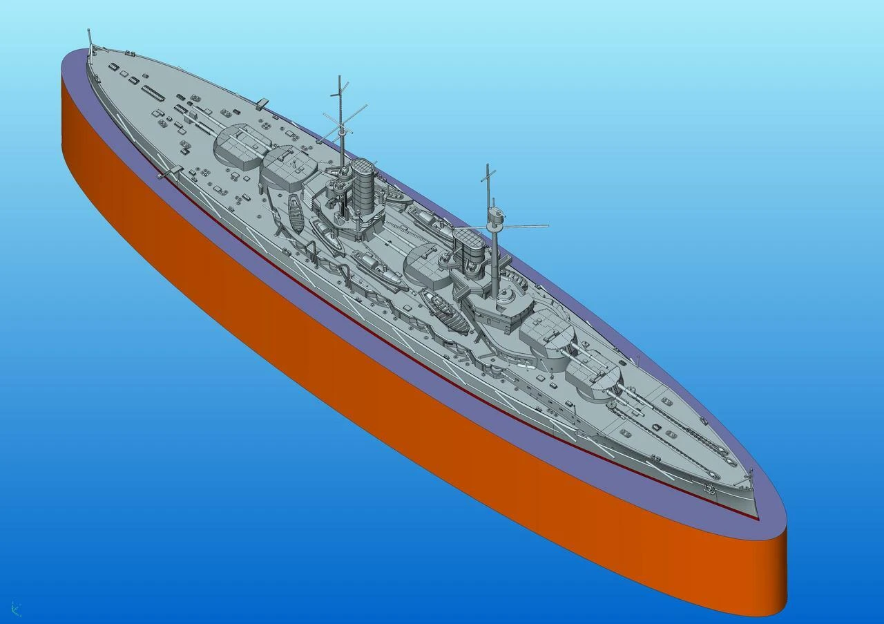 Battleship Kronprinz 1/700 ICM Models - Image 9