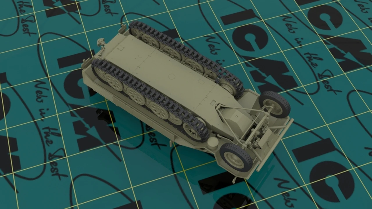 WWII German Sd.Kfz.251/1 Ausf.A Armored Personnel Carrier 1/35 ICM Models - Image 4