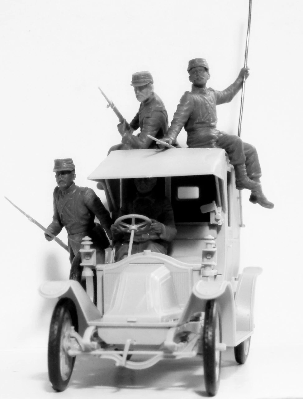 Taxi Car w/4 French Infantry Battle of the Marne 1914 1/35 ICM Models - Image 5