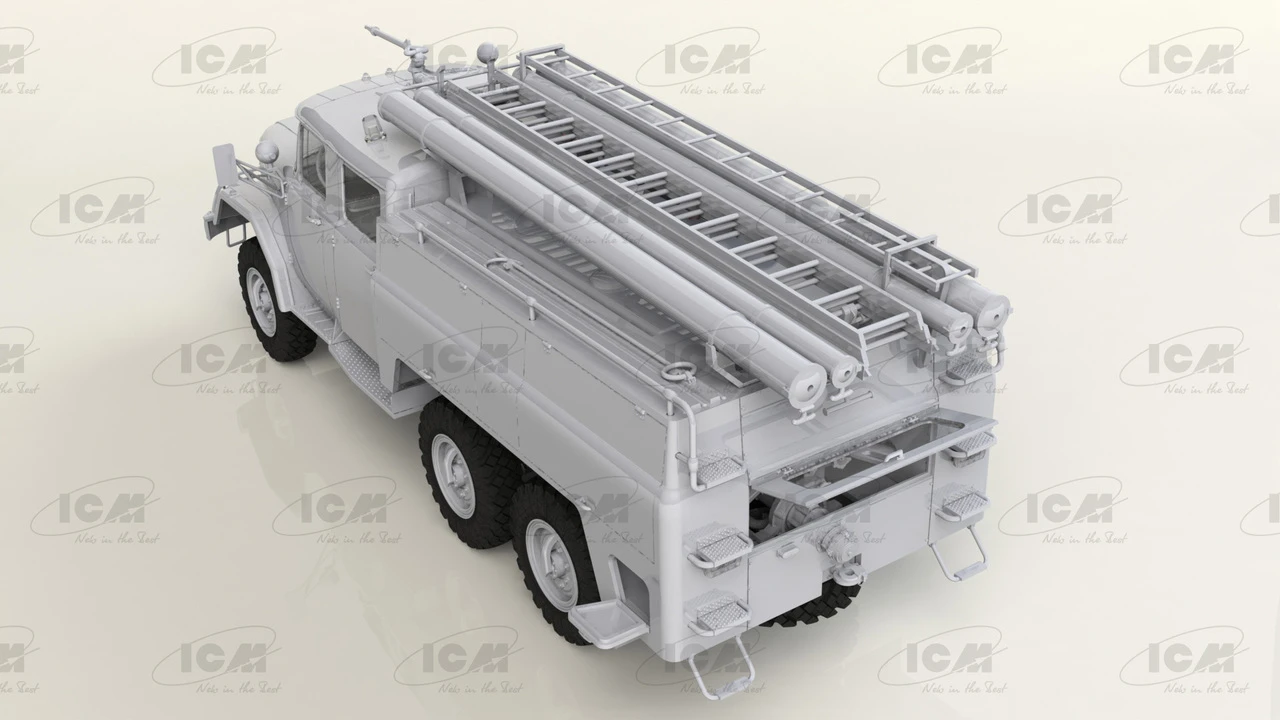 Chernobyl #2: Fire Fighter Diorama Set (AC40-137A fire truck, 4 figures, base) 1/35 ICM Models - Image 3