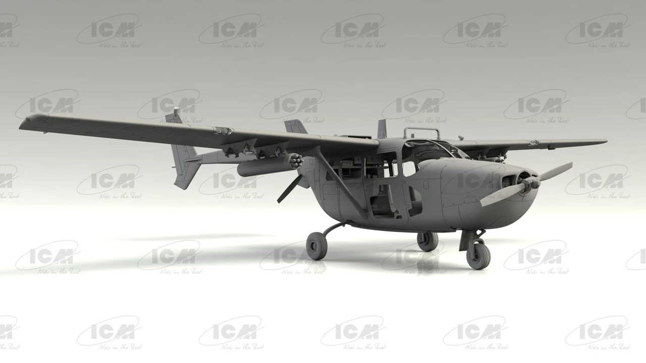 Cessna O-2A Skymaster American Recon Aircraft 1/48 ICM Models - Image 3