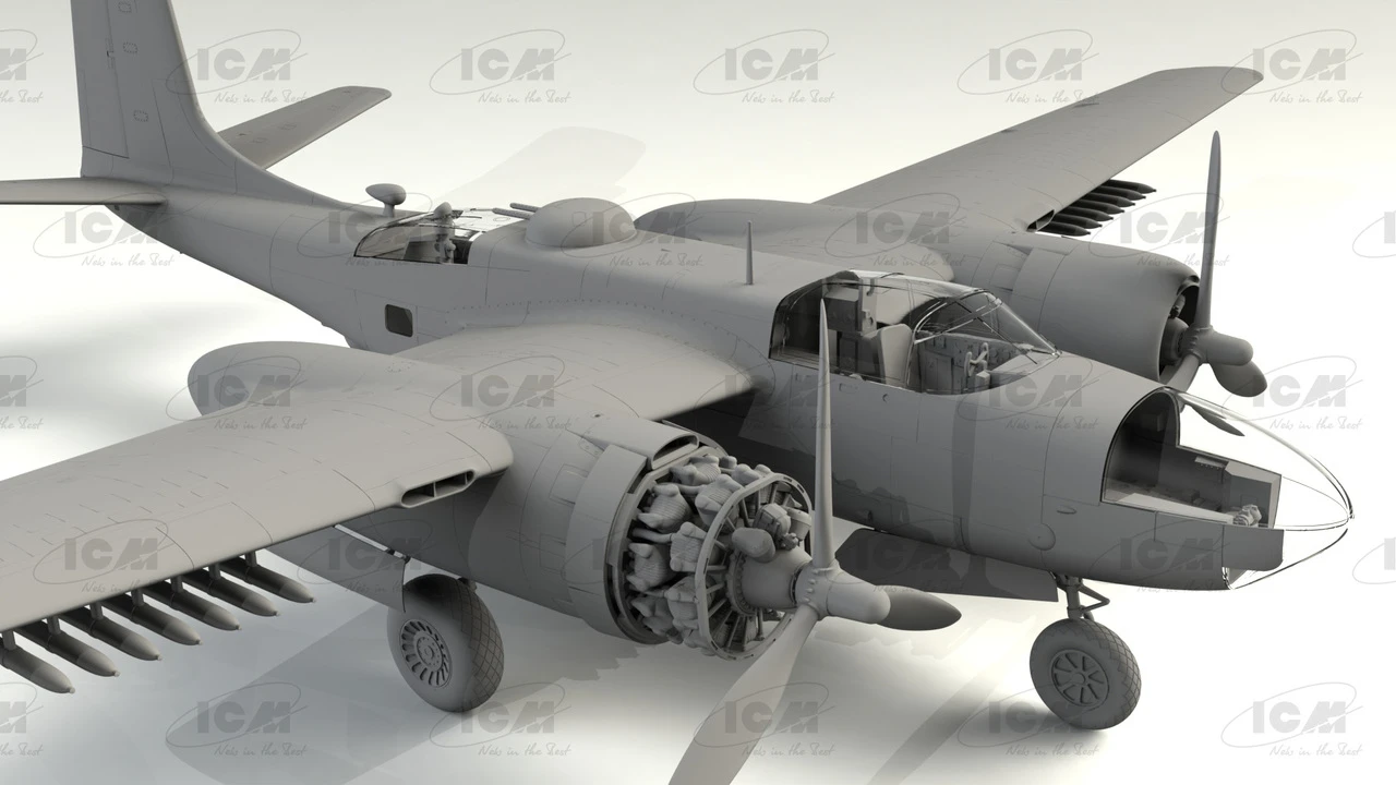 B-26C-50 Invader Korean War American Bomber 1/48 ICM Models - Image 3