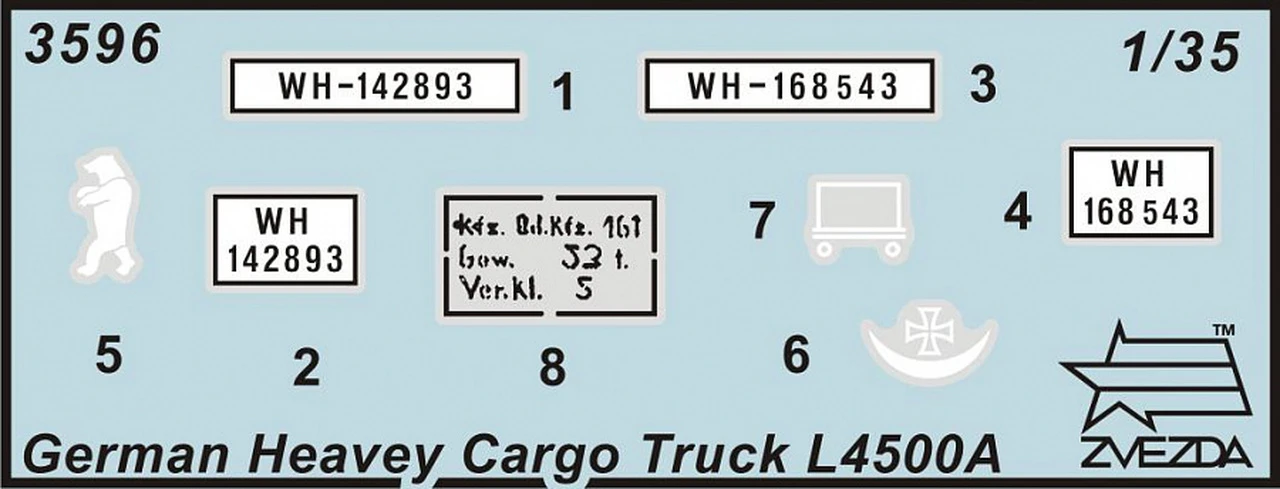 German Heavy L4500A 4.5-Ton Cargo Truck 1/35 Zvezda - Image 7