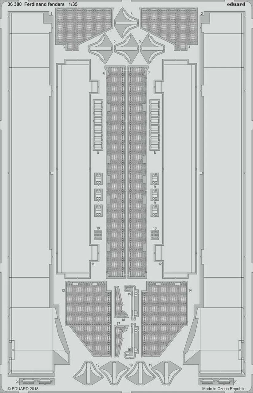 Ferdinand Fenders for ZVE 1/35 Eduard