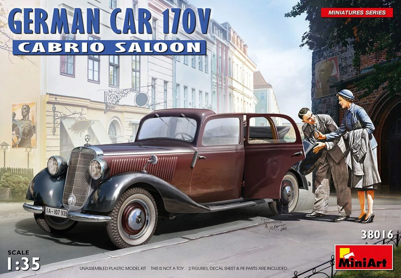German Type 170V Convertible Saloon 4-Door Car 1/35 Miniart