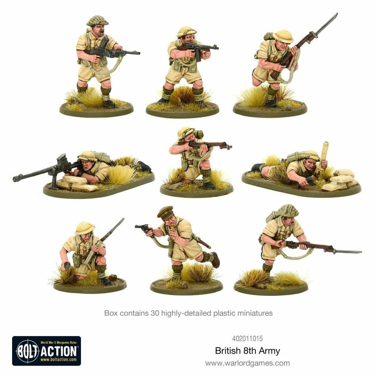 Bolt Action: WWII British 8th Army Commonwealth Infantry Western Desert (30) (Plastic) 28mm Warlord Games - Image 4