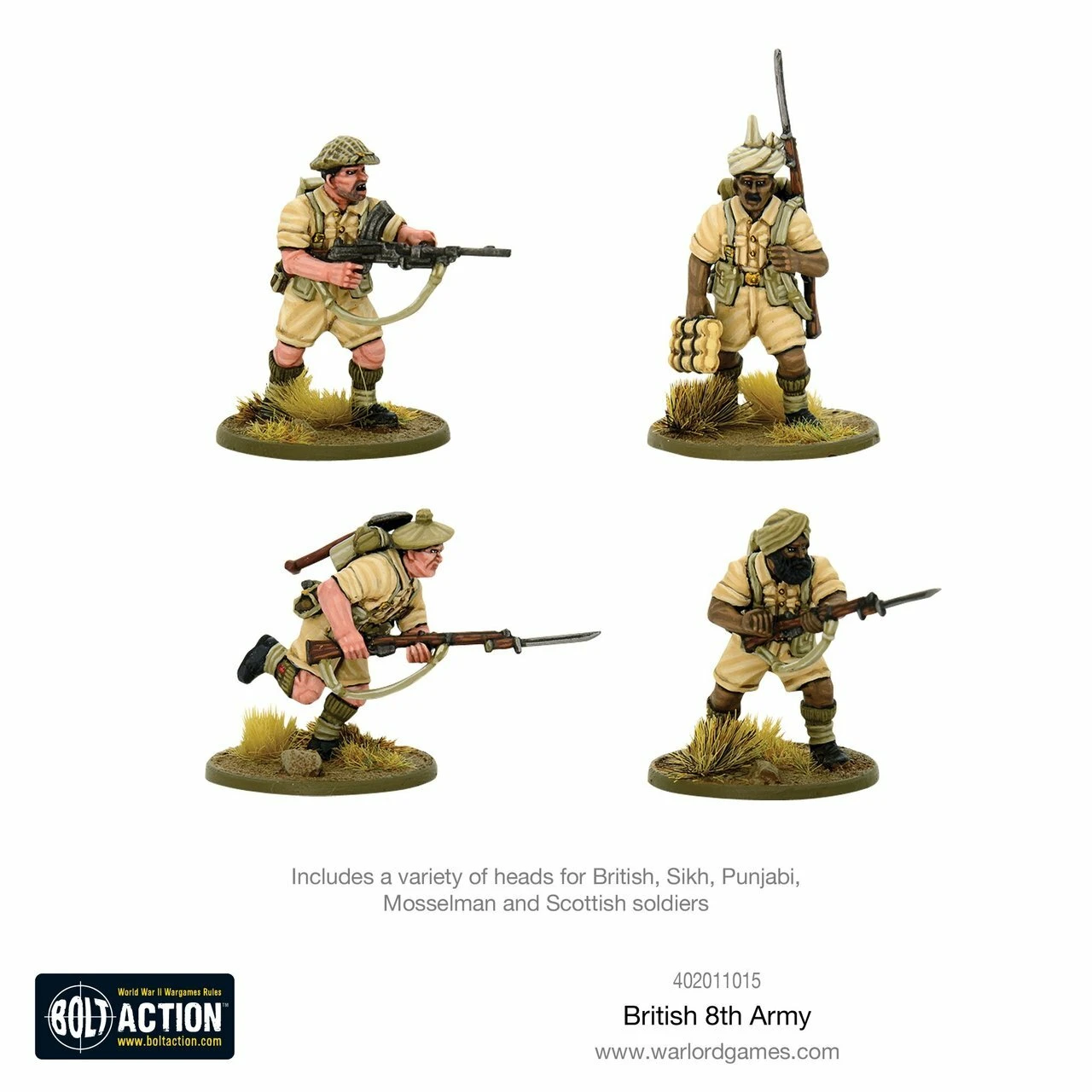 Bolt Action: WWII British 8th Army Commonwealth Infantry Western Desert (30) (Plastic) 28mm Warlord Games - Image 3