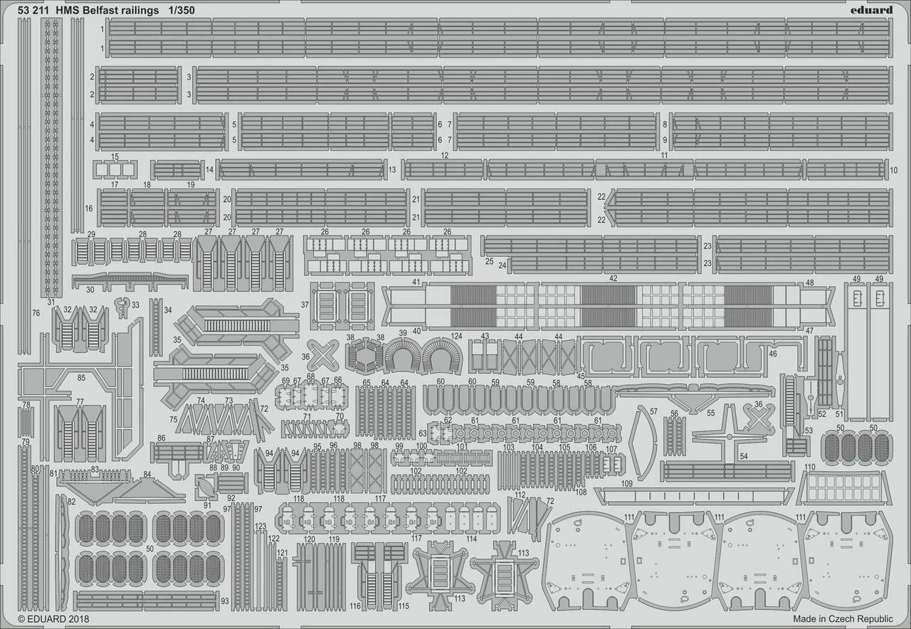 HMS Belfast Railings for TSM 1/350 Eduard