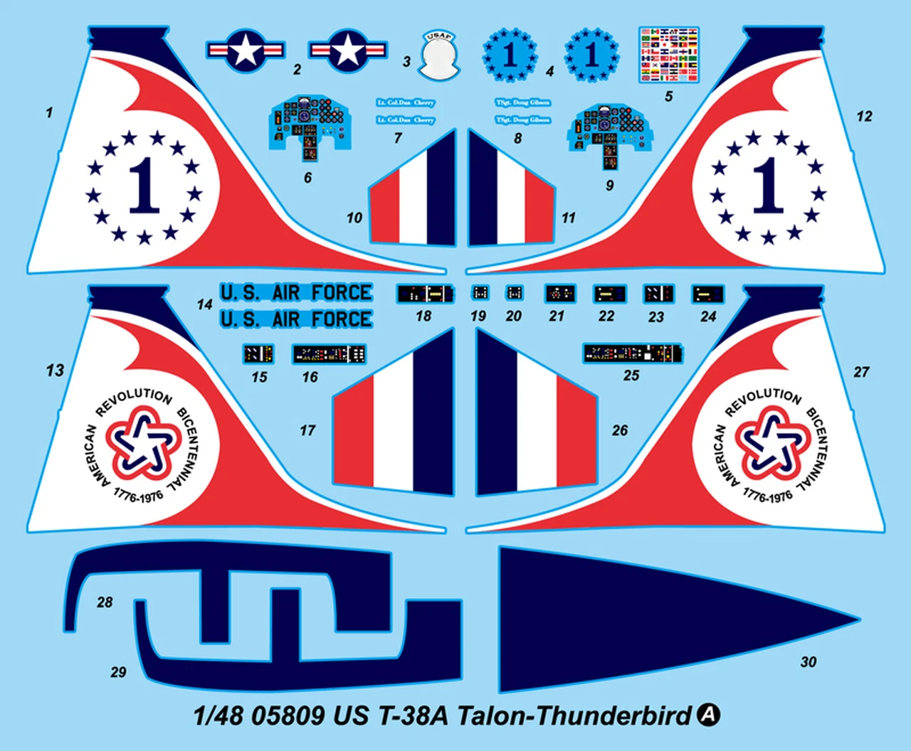 USAF T-38A Talon-Thunderbird 1/48 Trumpeter - Image 8