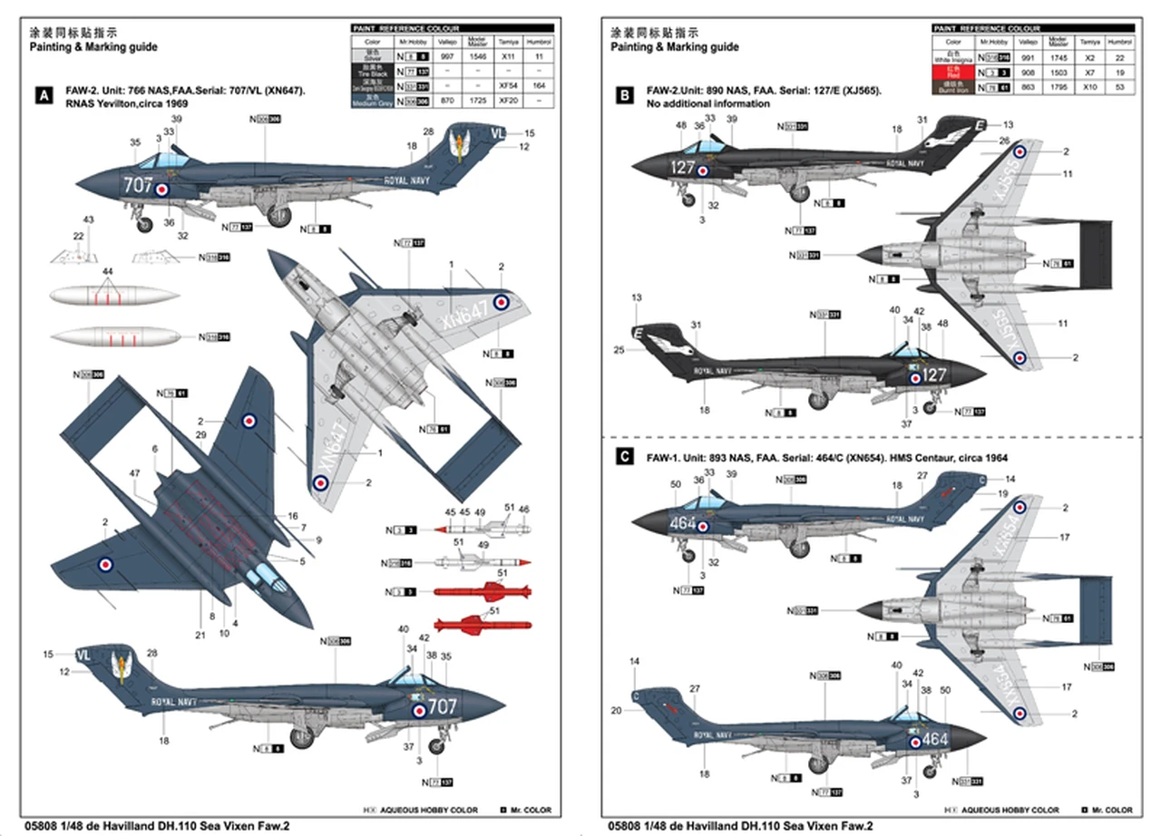 DeHavilland DH.110 Sea Vixen FAW-2 British Fighter 1/48 Trumpeter - Image 12