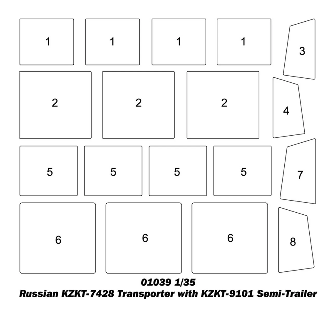 Russian KZKT-7428 Transporter & KZKT-9101 Semi-Trailer 1/35 Trumpeter - Image 4
