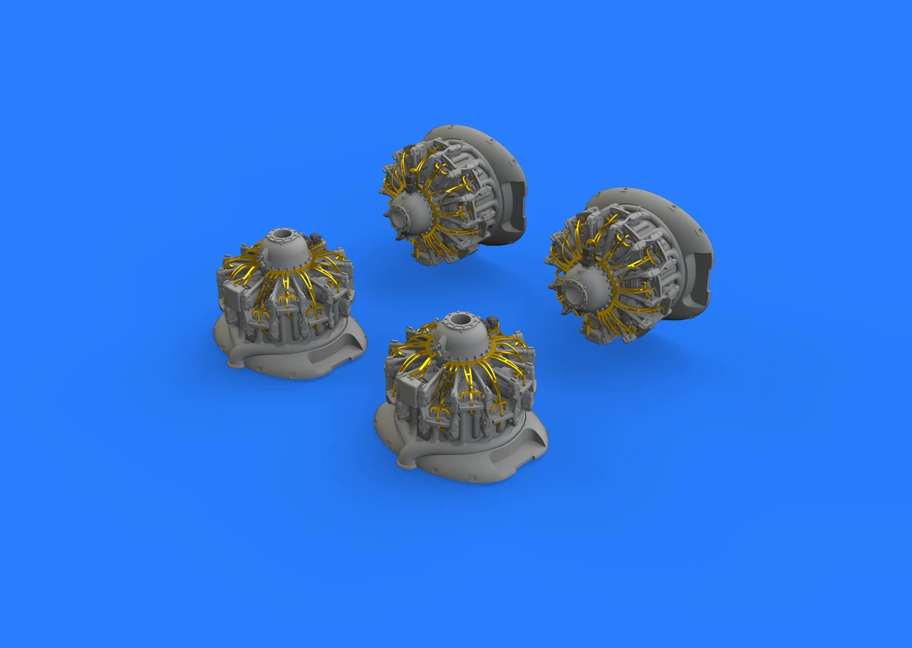 B-24 Engines for EDU & HSG (Photo-Etch & Resin) 1/72 Eduard - Image 4