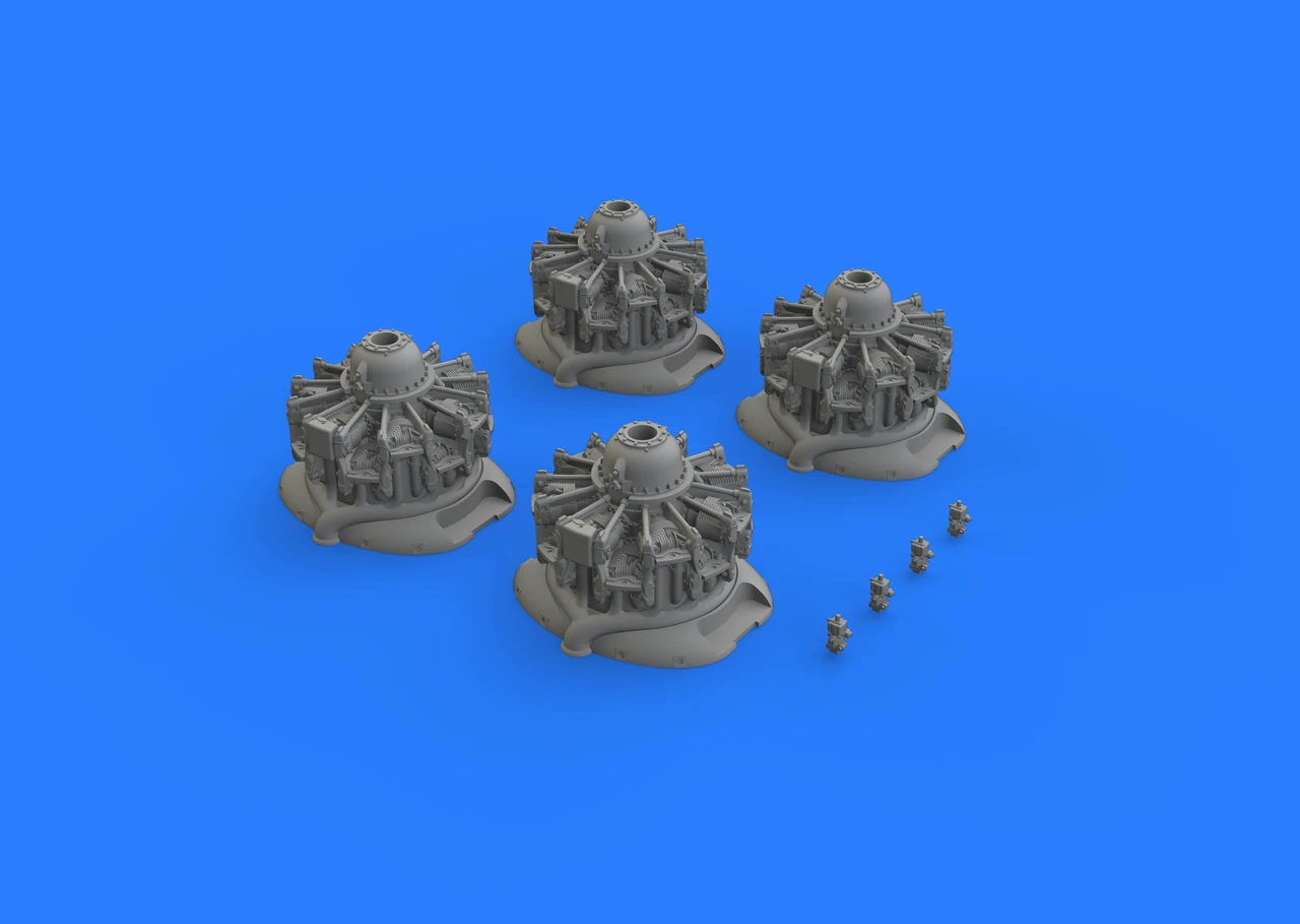 B-24 Engines for EDU & HSG (Photo-Etch & Resin) 1/72 Eduard - Image 3