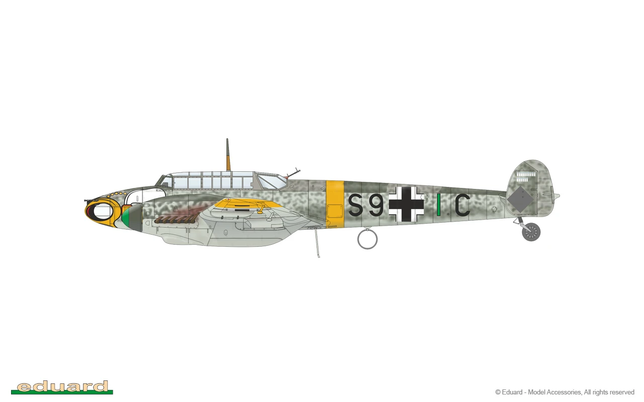 Bf 110F Fighter (Profi-Pack Plastic Kit) 1/48 Eduard - Image 5