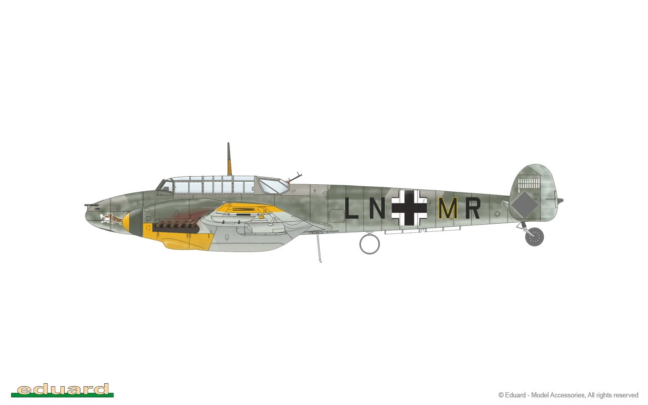 Bf 110F Fighter (Profi-Pack Plastic Kit) 1/48 Eduard - Image 6