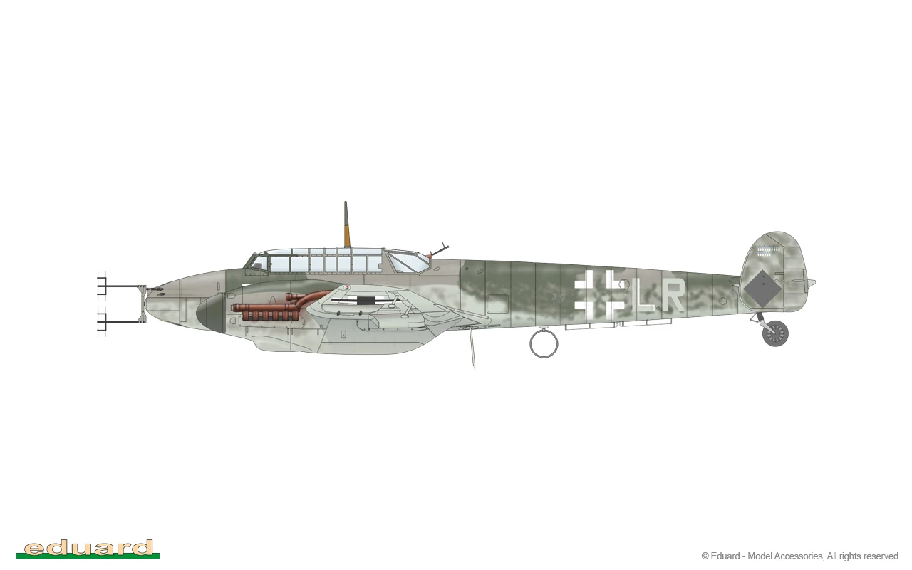Bf 110F Fighter (Profi-Pack Plastic Kit) 1/48 Eduard - Image 4