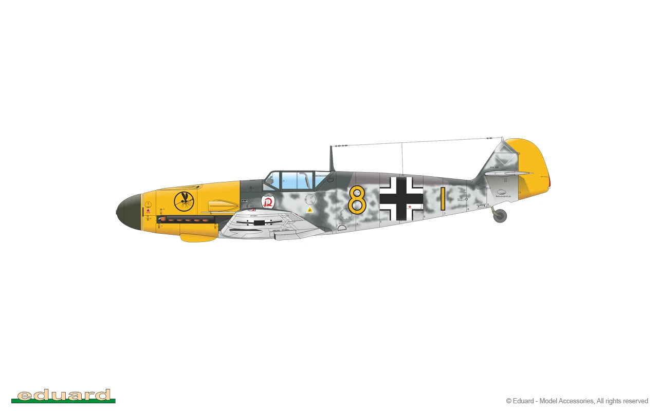 Bf 109F-2 Fighter (Wkd Edition Plastic Kit) 1/48 Eduard - Image 3