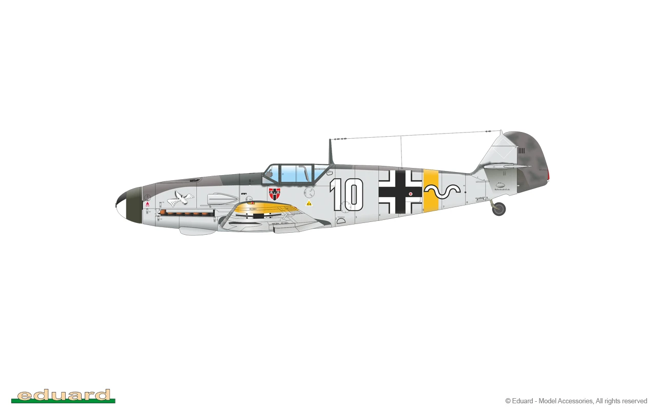 Bf 109F-2 Fighter (Wkd Edition Plastic Kit) 1/48 Eduard - Image 4
