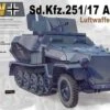 SdKfz 251/17 Ausf C Luftwaffe Version Halftrack w/Flak38 2cm AA Gun 1/35 AFV Club