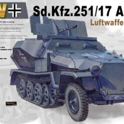 SdKfz 251/17 Ausf C Luftwaffe Version Halftrack w/Flak38 2cm AA Gun 1/35 AFV Club