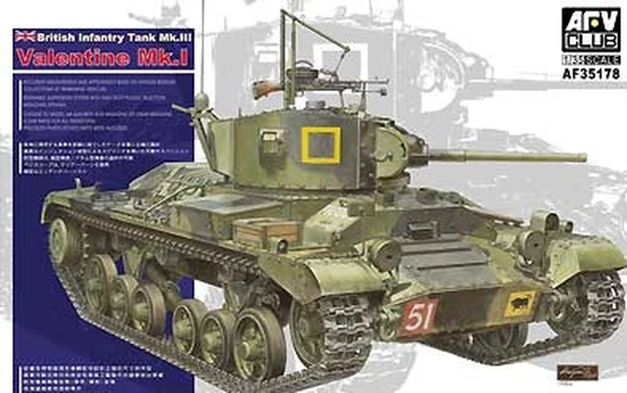 British Mk III Valentine MK I Tank 1/35 AFV Club