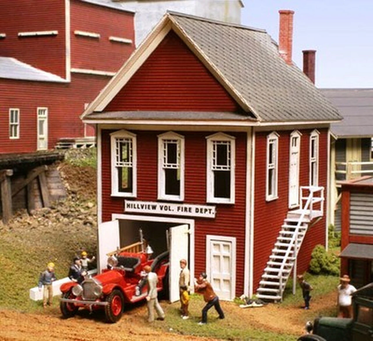 Hillview Volunteer Fire Department Fire House HO American Model Builders