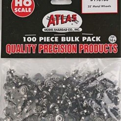 Metal Wheels for Cabooses 33" (100 Axles/Bag) HO Scale Atlas Trains