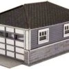 Barb's Bungalow Garage Wooden Kit (2) HO Scale Atlas Trains