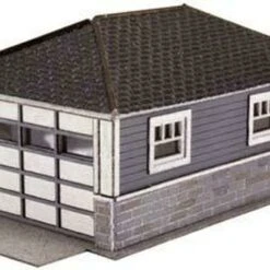 Barb's Bungalow Garage Wooden Kit (2) HO Scale Atlas Trains