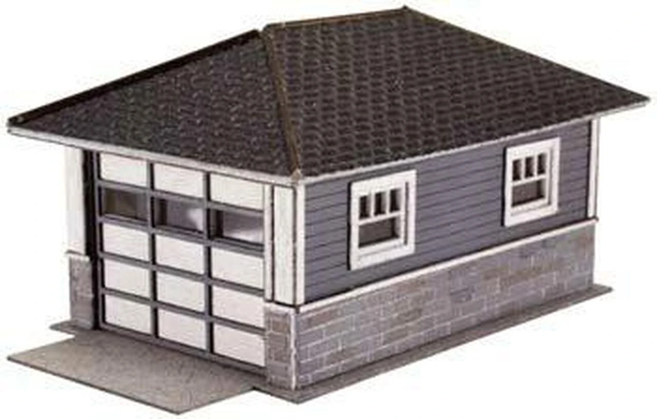 Barb's Bungalow Garage Wooden Kit (2) HO Scale Atlas Trains