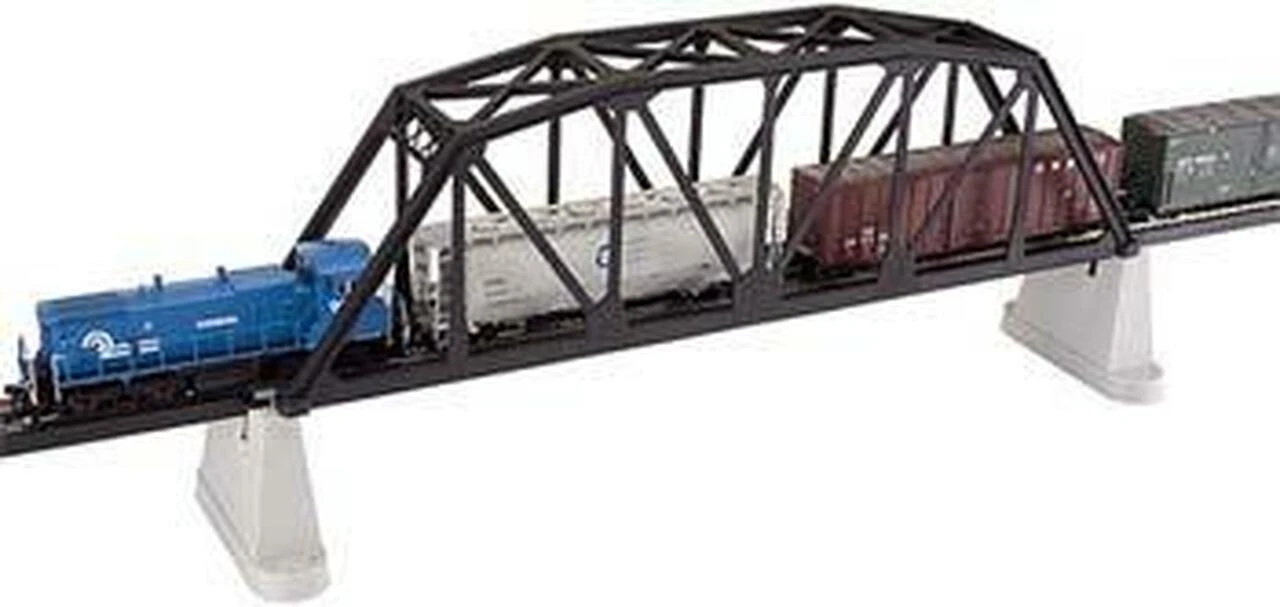 Code 100 Nickel Silver 18" Black Through Truss Bridge Kit HO Scale Atlas Trains