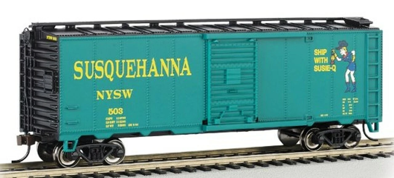 New York, Susqueanna & Western Suzy Q AAR 40' Steel Boxcar N Bachmann Trains