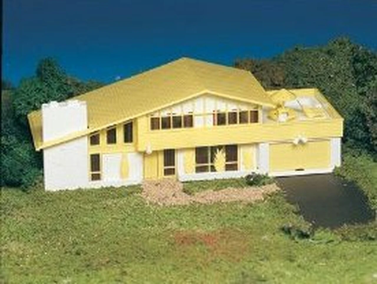 Contemporary House Plasticville USA Building Kit HO Scale Bachmann Contemporary House Plasticville USA Building Kit HO Scale Bachmann