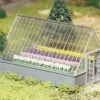 Greenhouse W/Flowers Plasticville USA Building Kit O Scale Greenhouse w/Flowers Plasticville USA Building Kit O Scale