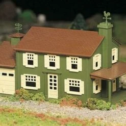 Two-Story House Plasticville USA Building Kit O Scale Two-Story House Plasticville USA Building Kit O Scale