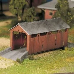 Covered Bridge Plasticville USA Building Kit O Scale Covered Bridge Plasticville USA Building Kit O Scale