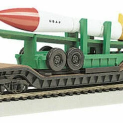52' Center Depressed Flat Car w/Missile N Bachmann Trains
