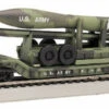52' Center Depressed Flat Car w/Missile US Army (Olive Drab Camouflage) N Bachmann Trains