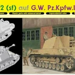leFH18/40/2 (sf) Gun on G.W. Pz.Kpfw.III/IV Tank 1/35 Dragon