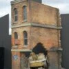 Ruined Small 3-Story Brick Apartment Building 1/35 Dioramas Plus
