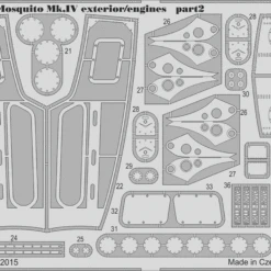 Mosquito Mk IV Exterior/Engines for HKM 1/32 Eduard