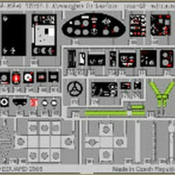 TBF1 Avenger Interior for TSM (Painted) 1/32 Eduard