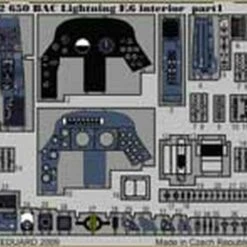 BAC Lightning F6 Interior Part 1 & Part 2 Detail Set for TSM (Painted Self Adhesive) 1/32 Eduard