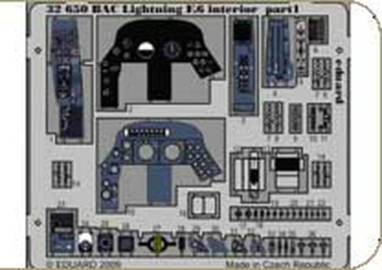 BAC Lightning F6 Interior Part 1 & Part 2 Detail Set for TSM (Painted Self Adhesive) 1/32 Eduard