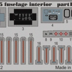 B-25 Fuselage Interior Detail Set for HKM (Painted) 1/32 Eduard