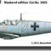 Messerschmitt Bf109E3 1/JG2 Fighter Germany 1940 (Weekend Edition Plastic Kit) 1/32 Eduard