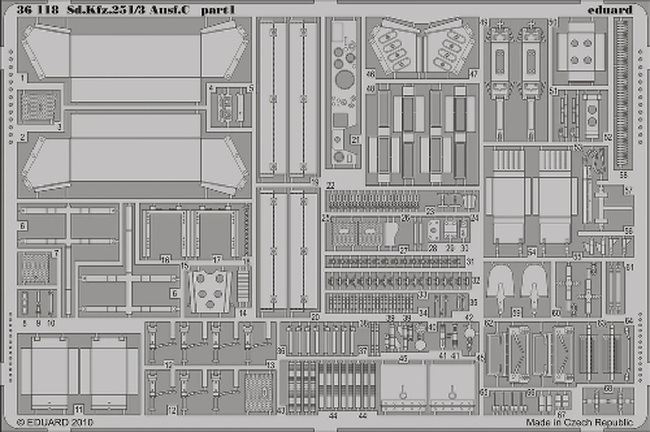 SdKfz 251/3 Ausf C for DML 1/35 Eduard