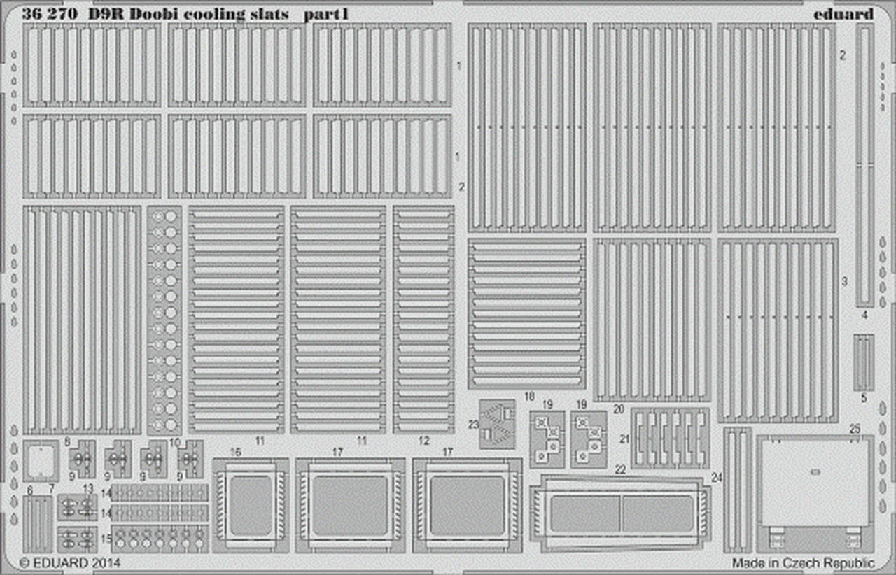 D9R Doobi Cooling Slats for MGK 1/35 Eduard - Image 2